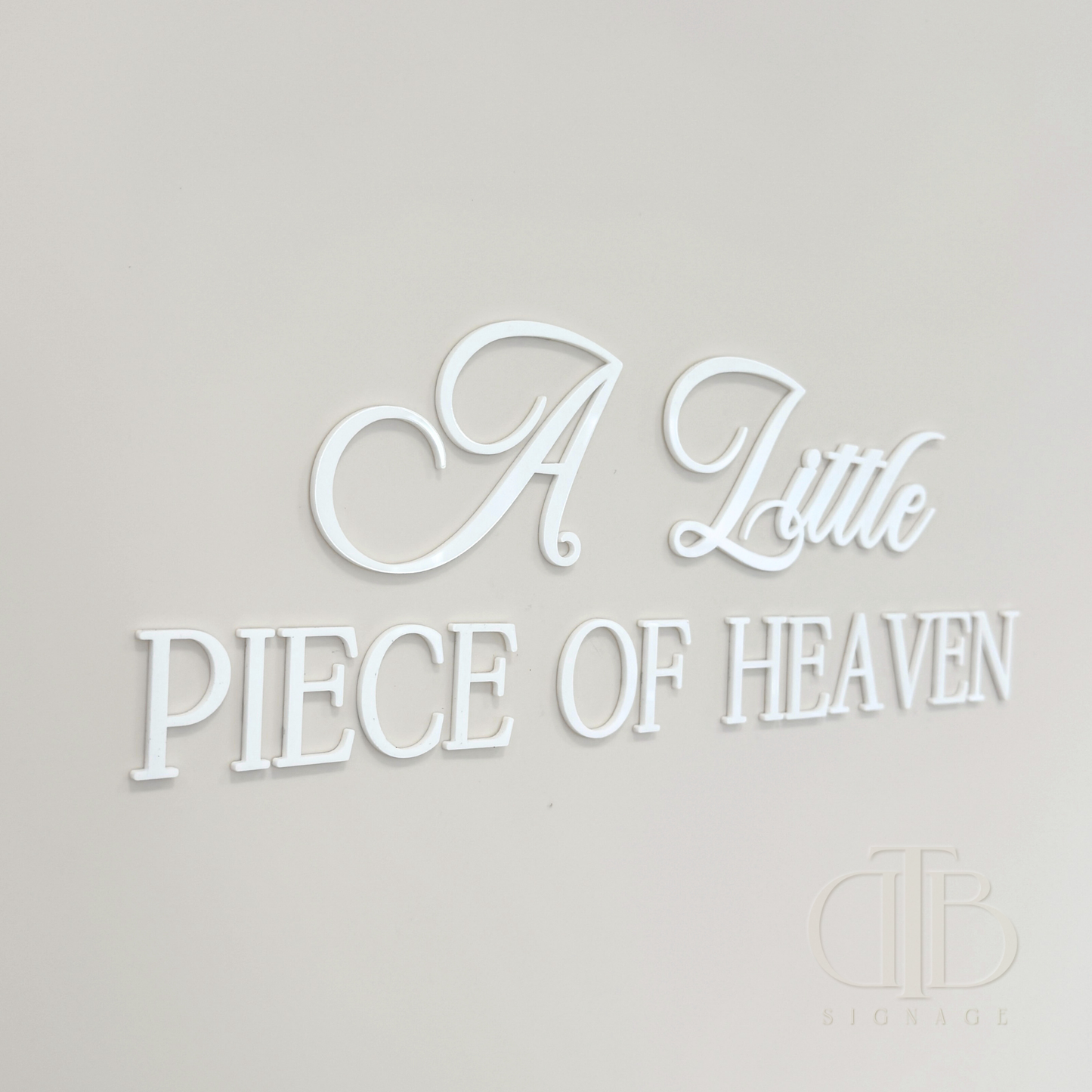 A Little Piece of Heaven | Baby Shower Signage | Single Layer Acrylic