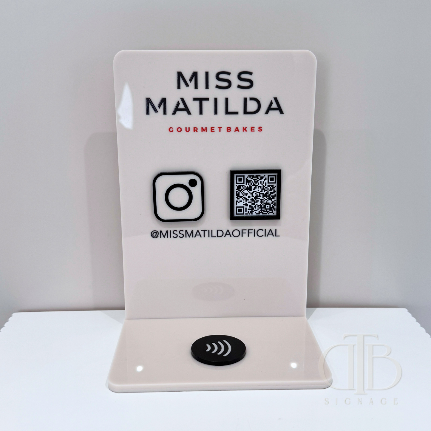NFC Social Media Board Sign | Personalised Logo