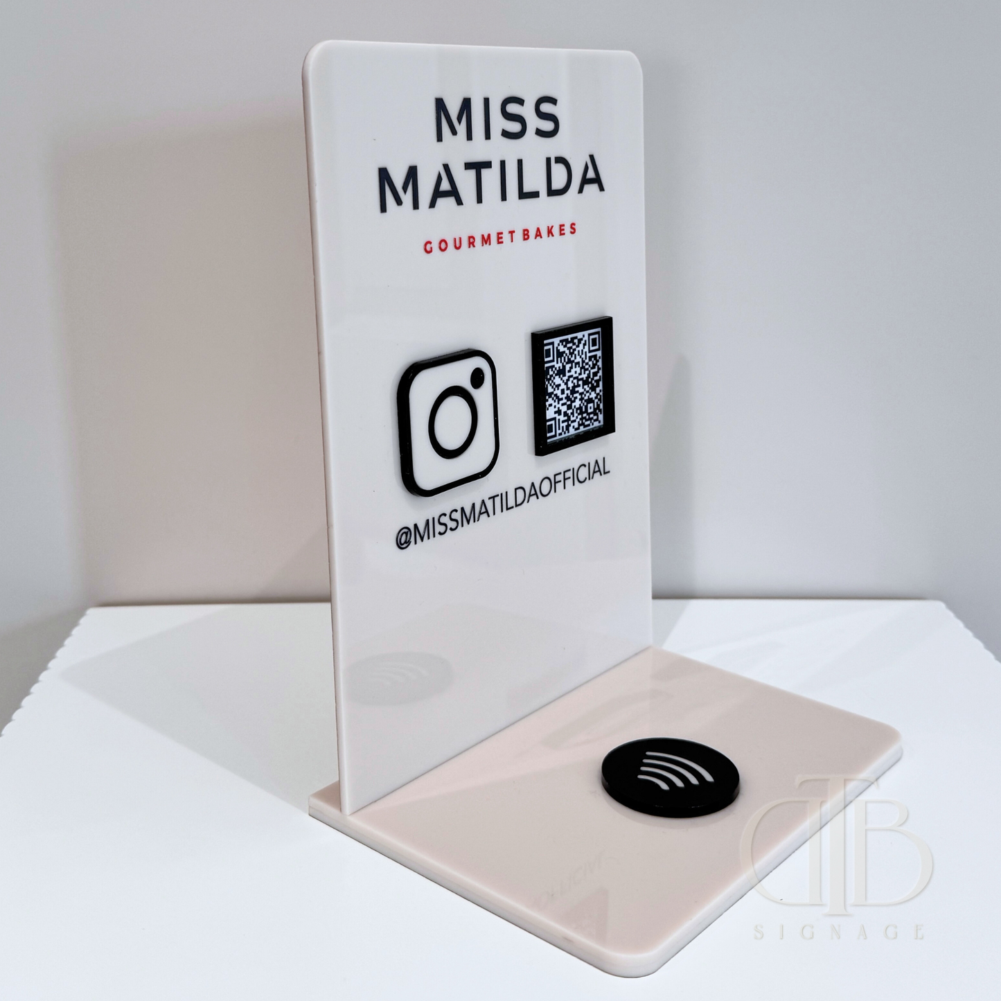 NFC Social Media Board Sign | Personalised Logo