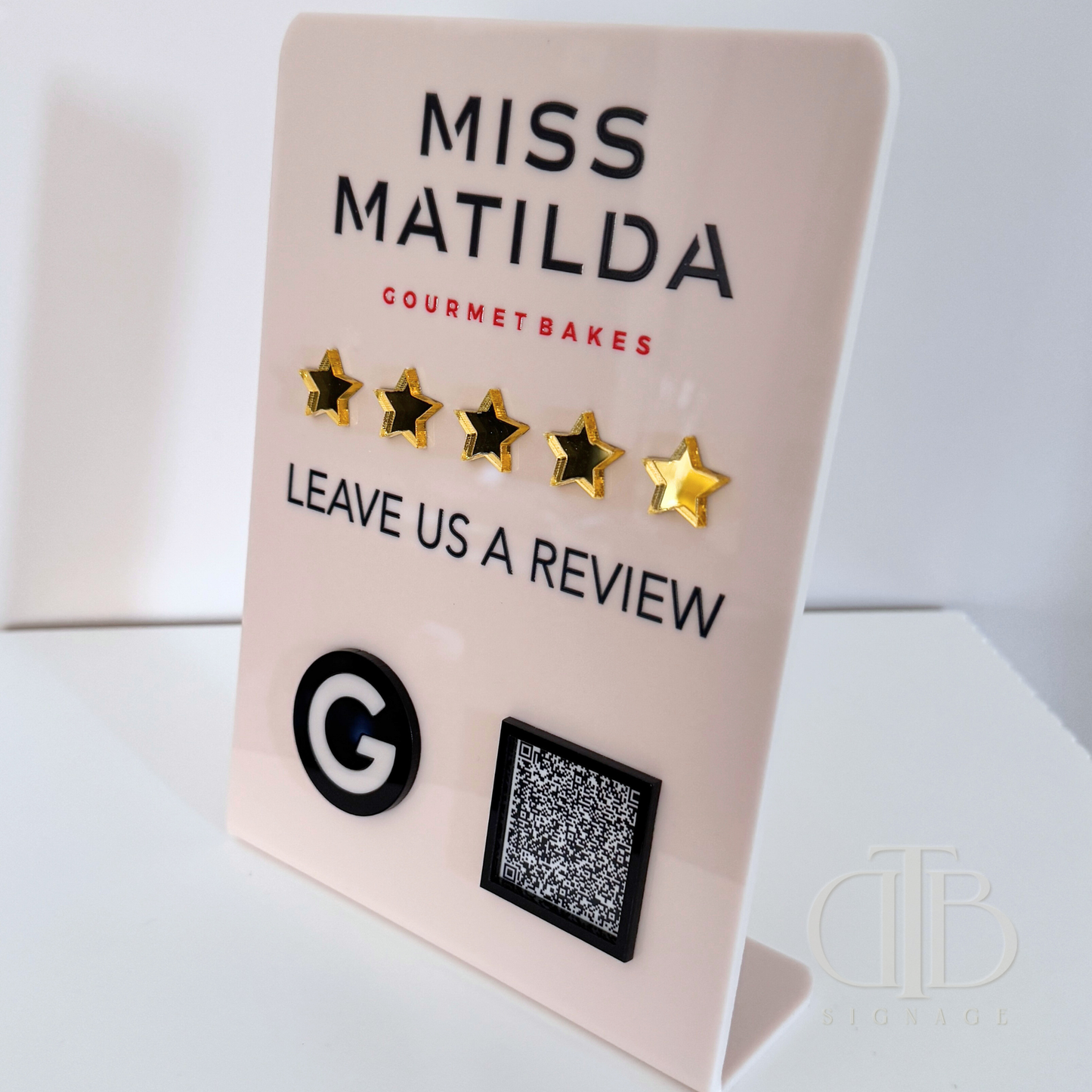 NFC Google Review Board Sign | Personalised Logo