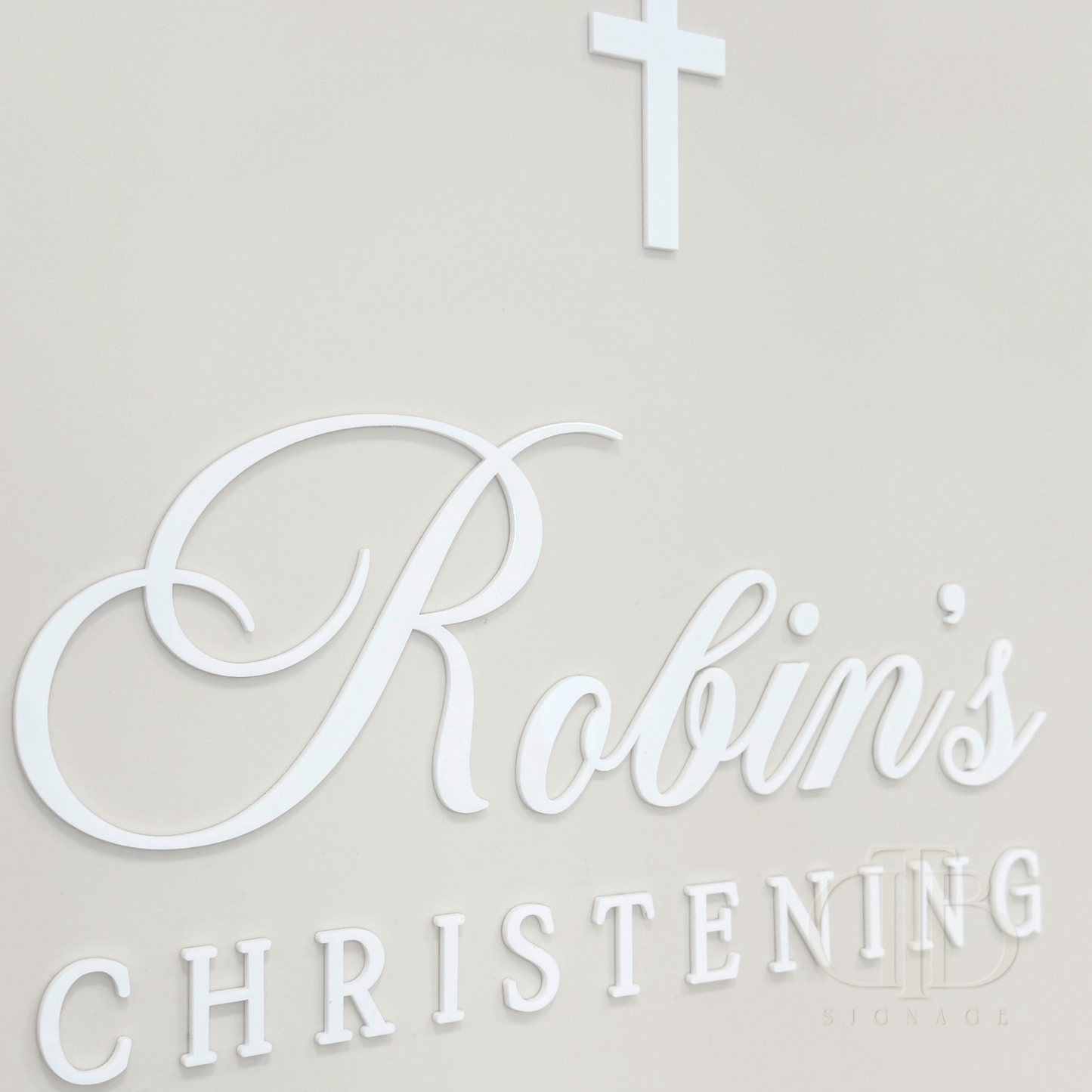 Personalised Christening Signage | Single Layer Acrylic