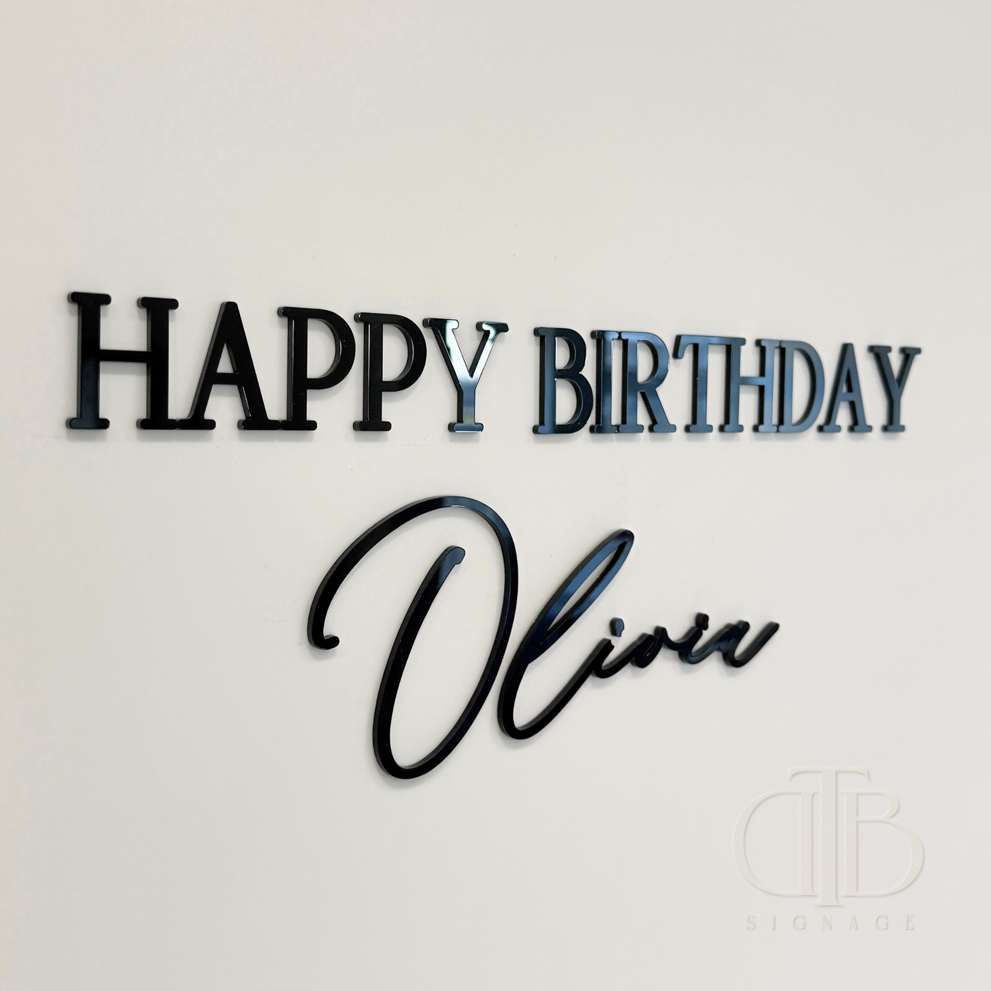 Happy Birthday Acrylic Signage | Minimalistic Birthday Signage | Single Layer Acrylic