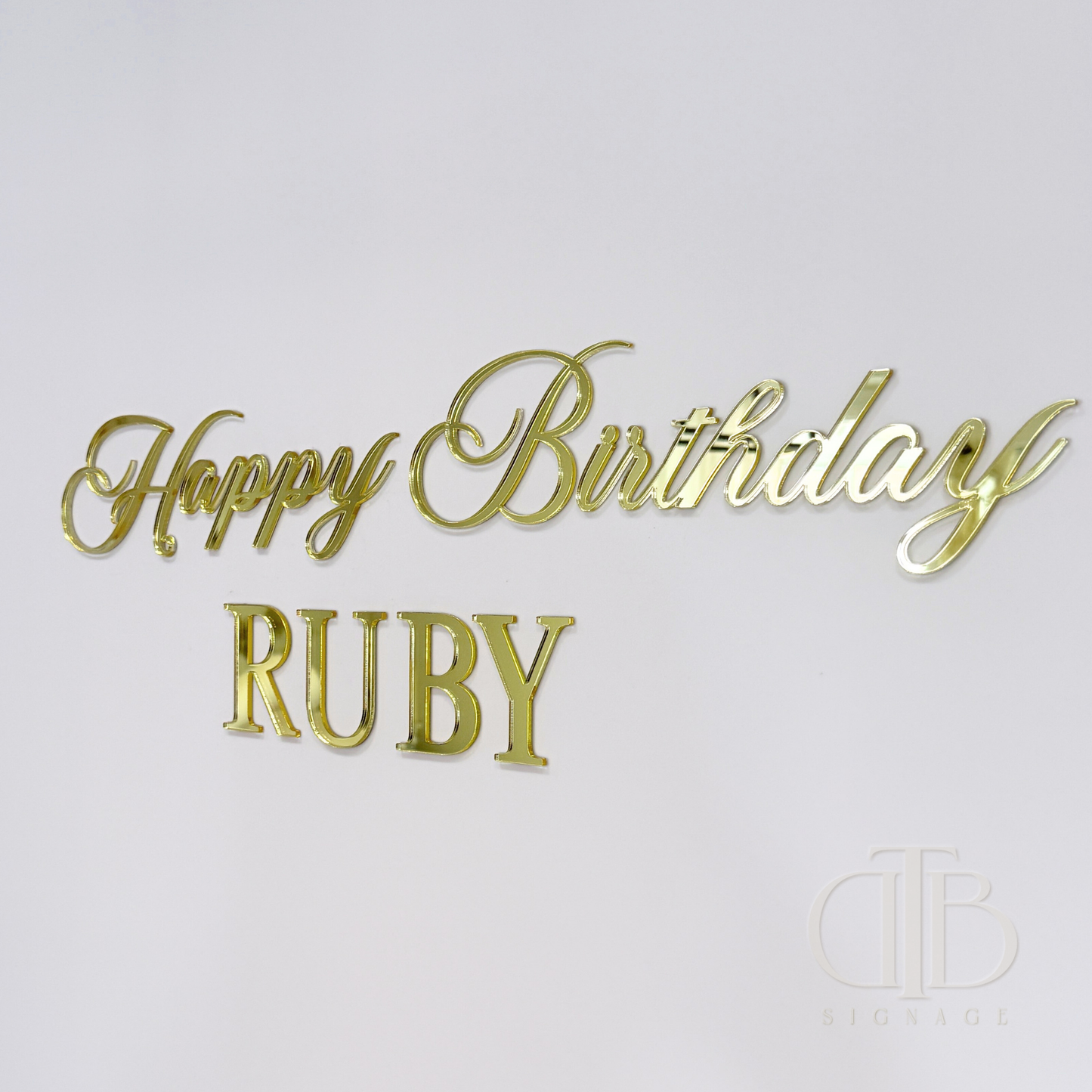 Minimalistic Birthday Signage | Happy Birthday Acrylic Signage | Single Layer Acrylic