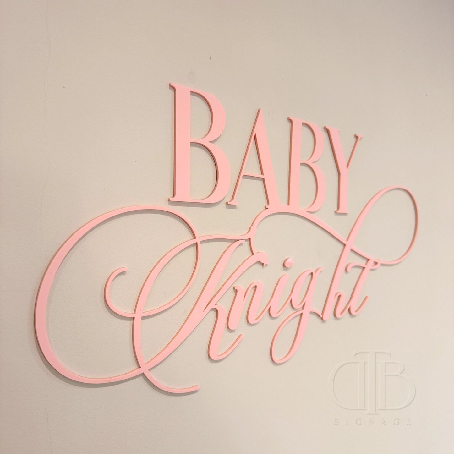 Calligraphic Baby Surname | Signage for Baby Shower | Single Layered Acrylic