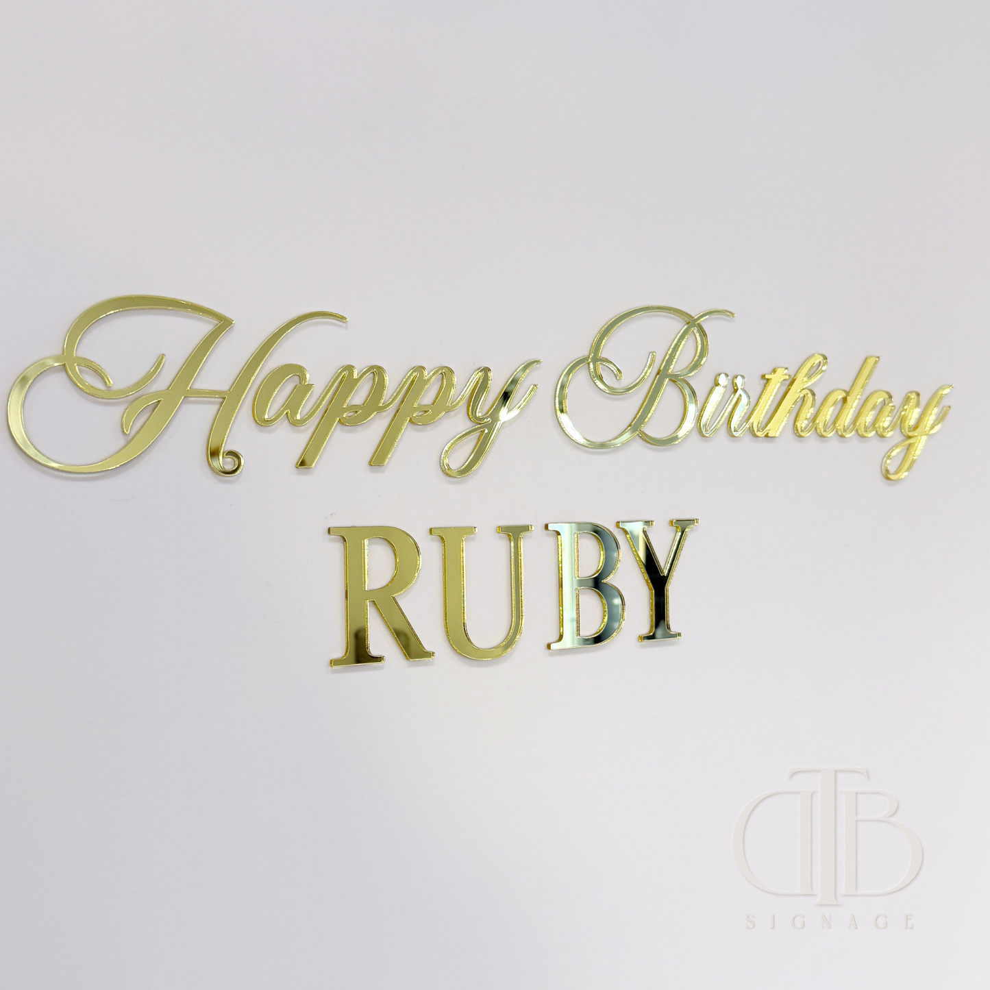 Minimalistic Birthday Signage | Happy Birthday Acrylic Signage | Single Layer Acrylic