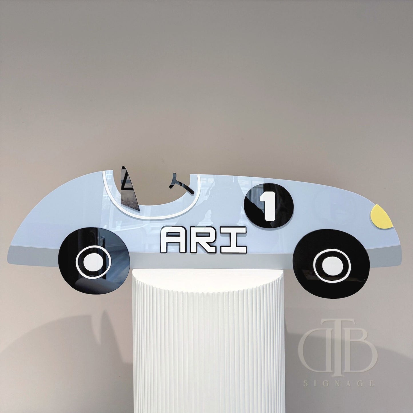 Personalised Acrylic Car Signage | Car Theme Birthday Signage | Nursery Signage