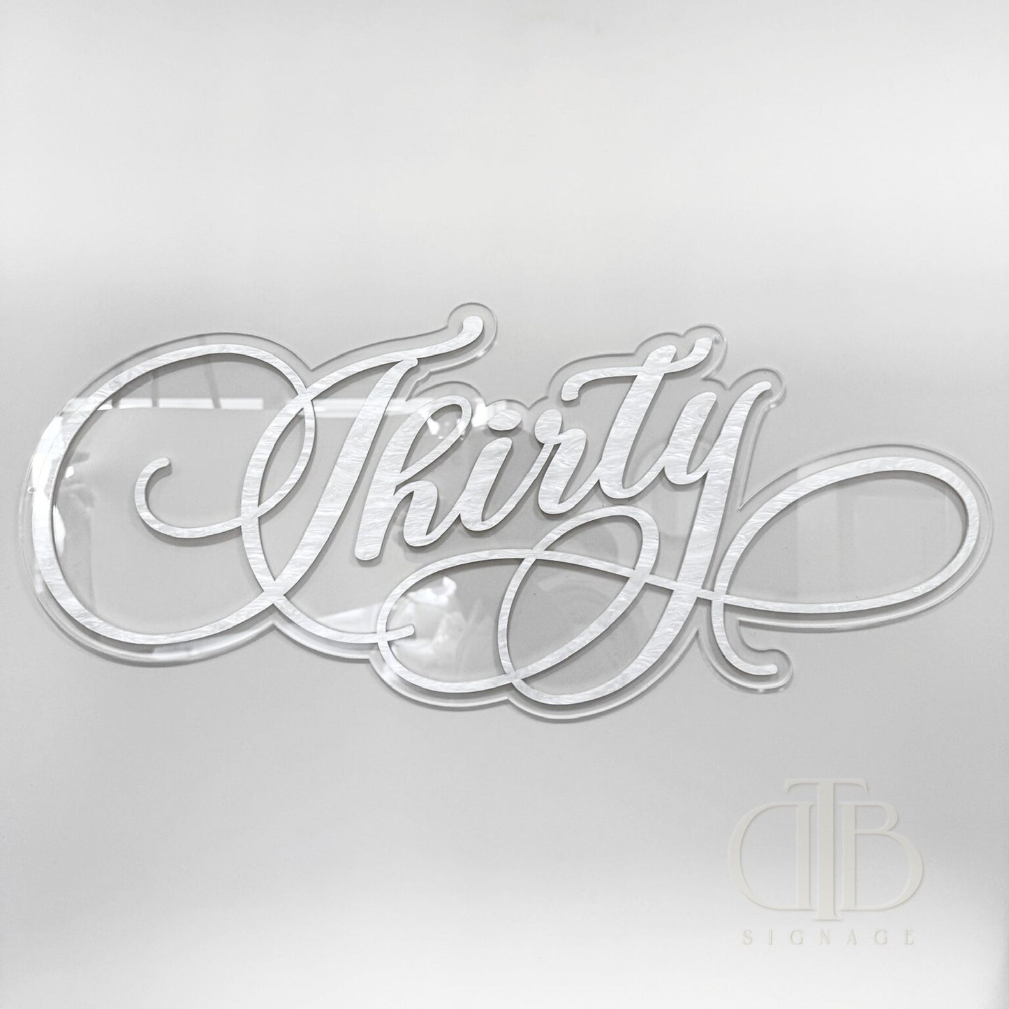 Birthday Milestone Signage | Pearl Acrylic Limited Edition | Double Layered Acrylic