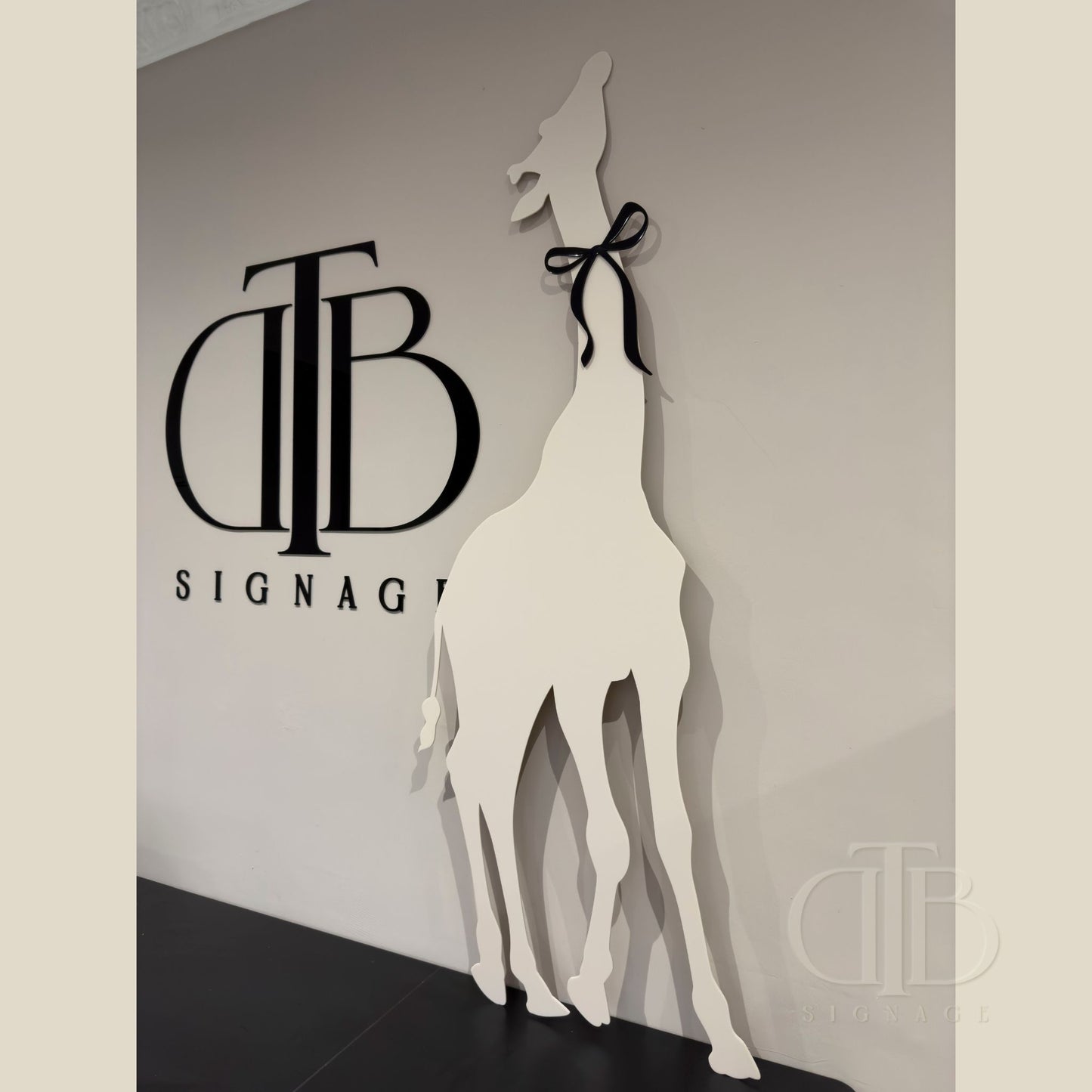 4ft Acrylic Giraffe Signage | Jungle Theme Birthday Signage | Customisable | Nursery Signage