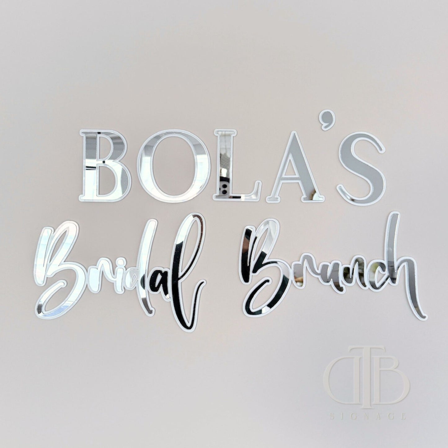 NAME Bridal Brunch | Signage for Bridal Shower | Double Layered Acrylic