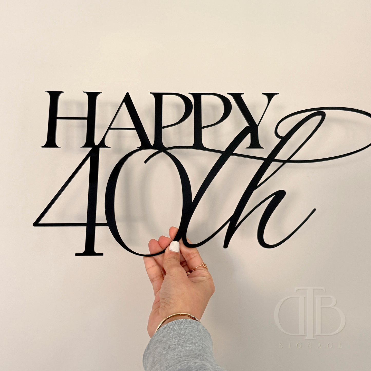 Birthday Milestone Acrylic Signage | Statement Birthday Signage | Single Layer Acrylic