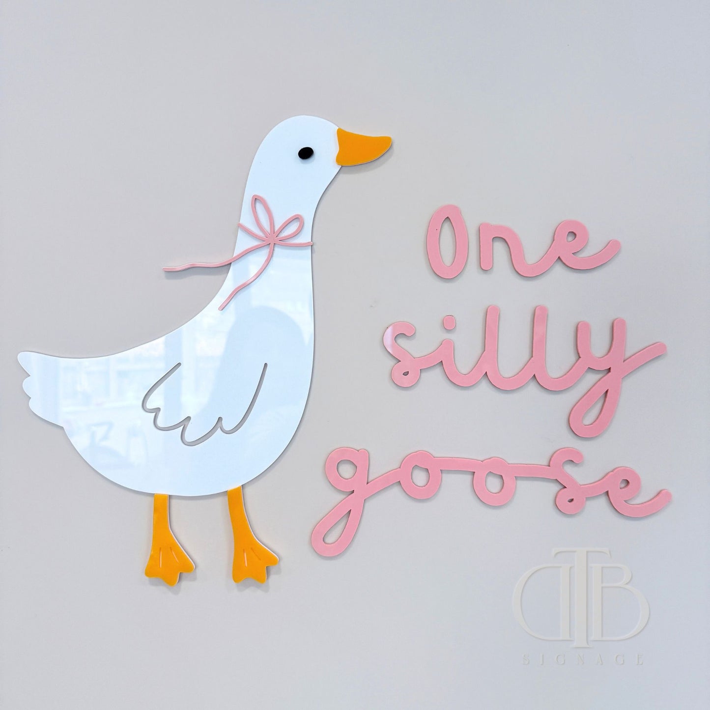 One Silly Goose Acrylic Signage | Birthday Signage