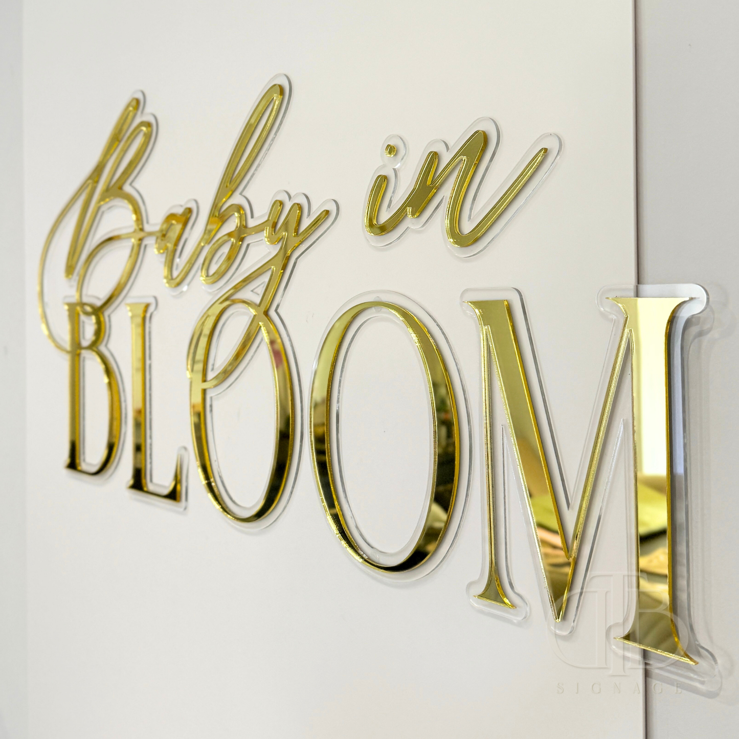 Luxe Baby in Bloom | Signage for Baby Shower | Double Layered Acrylic