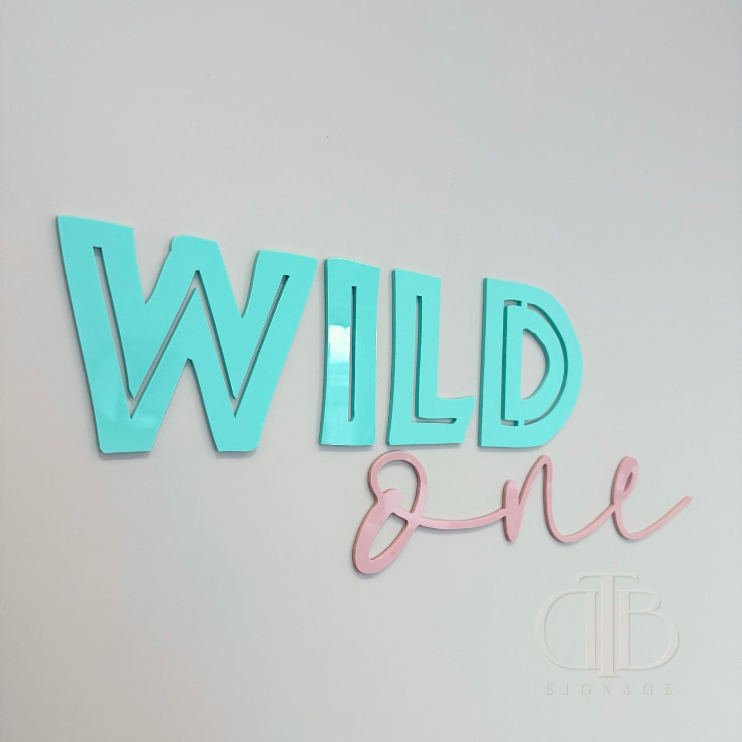 Wild ONE Acrylic Signage | Birthday Signage | Jungle Theme | Single Layer Acrylic