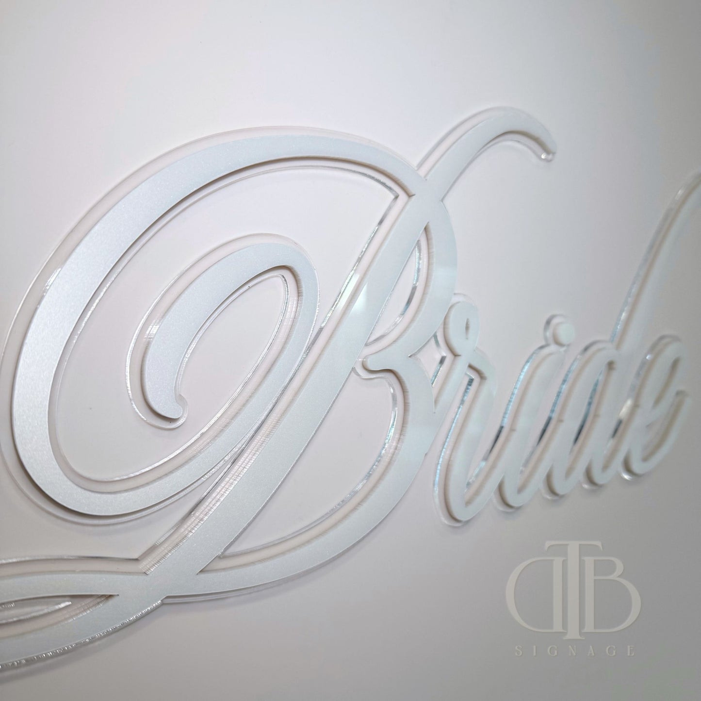 Bride Acrylic Signage | Bridal Shower | Wedding Signage | Pearl Acrylic Limited Edition | Double Layered Acrylic