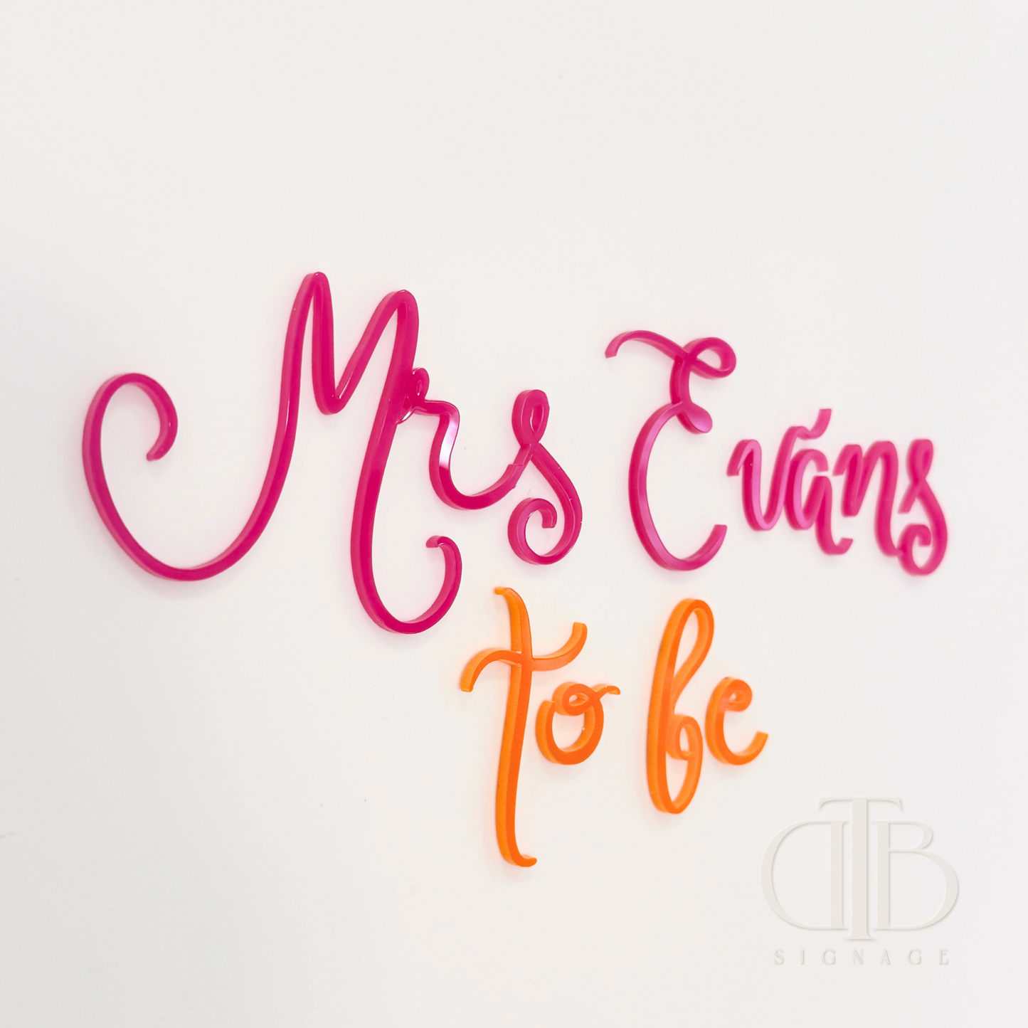 Mrs to Be Acrylic Signage | Bridal Signage | Engagement Signage | Single Layer Acrylic