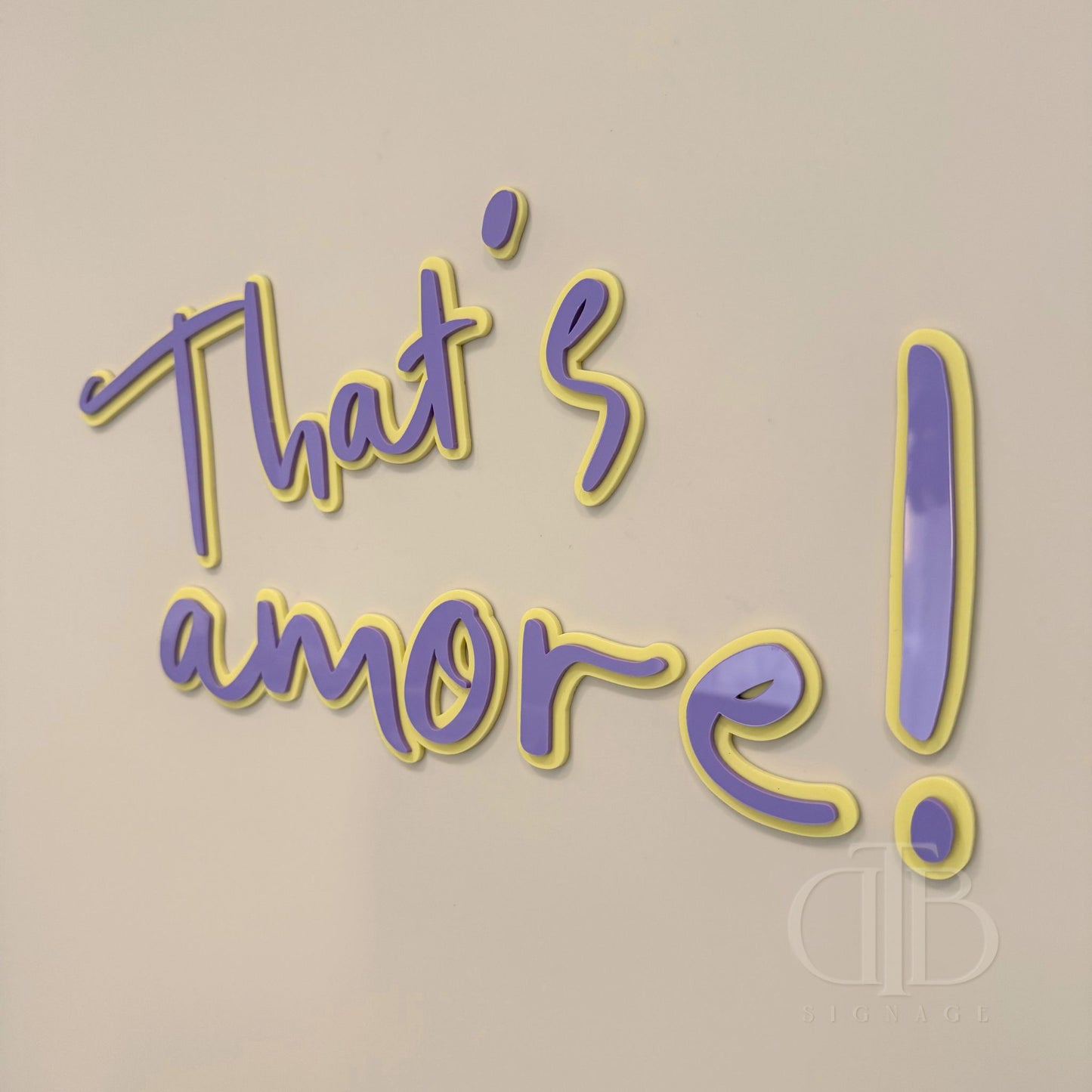Thats Amore Arylic Signage | Baby Shower Signage | Bridal Shower | Double Layer Acrylic