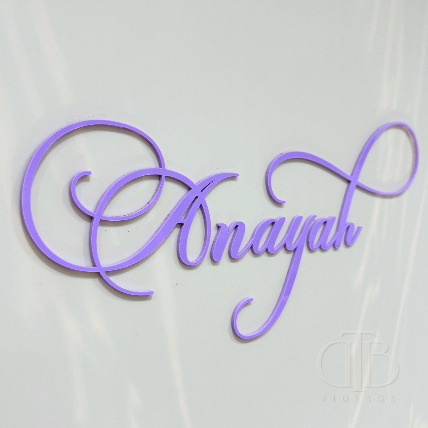 Personalised Acrylic Name Signage | Birthday | Nursery | Single Layer Acrylic