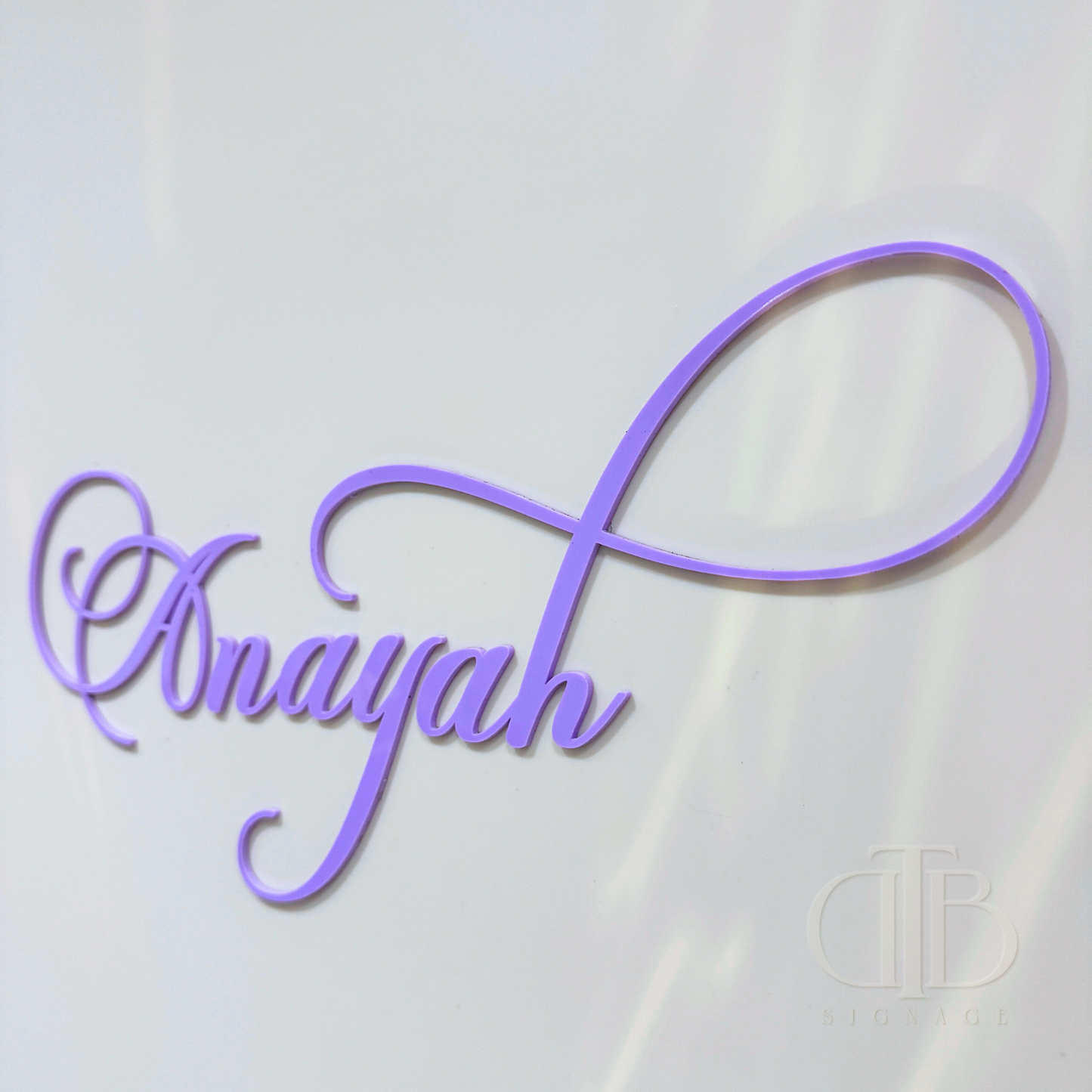 Personalised Acrylic Name Signage | Birthday | Nursery | Single Layer Acrylic