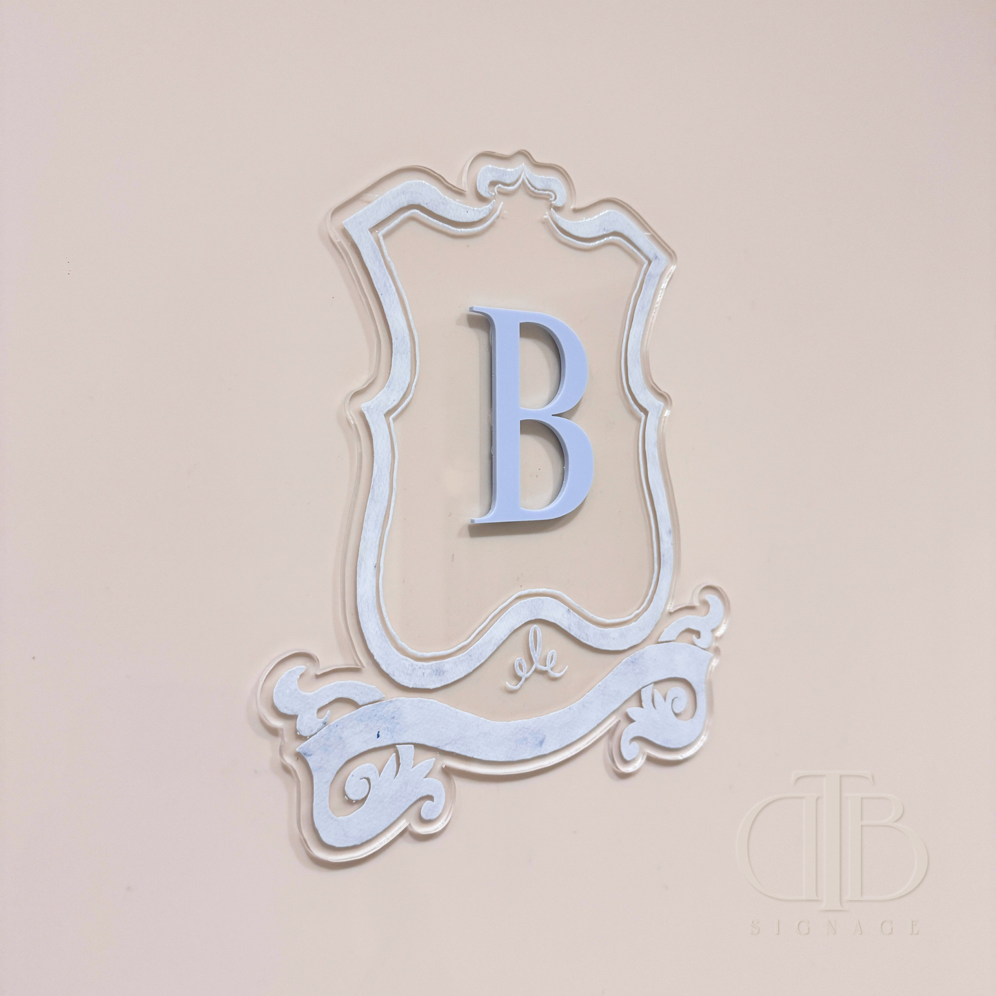Luxury Crest Wall Sign | Acrylic Signages | Blue Theme