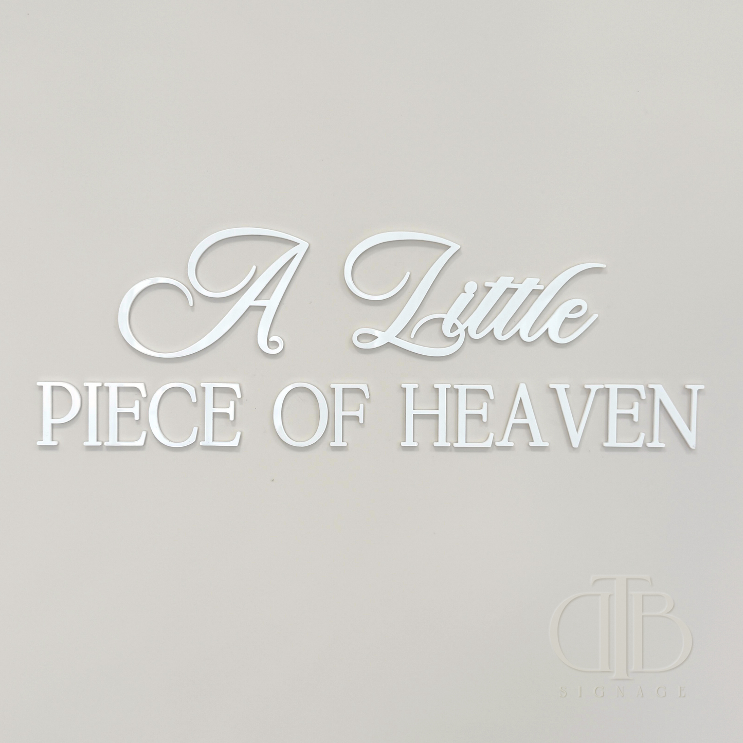 A Little Piece of Heaven | Baby Shower Signage | Single Layer Acrylic