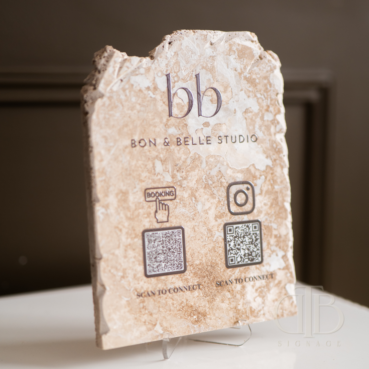 Social Media Signage on Stone