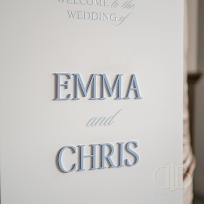 Custom Acrylic Wedding Welcome Sign – Elegant A1/A2 Options