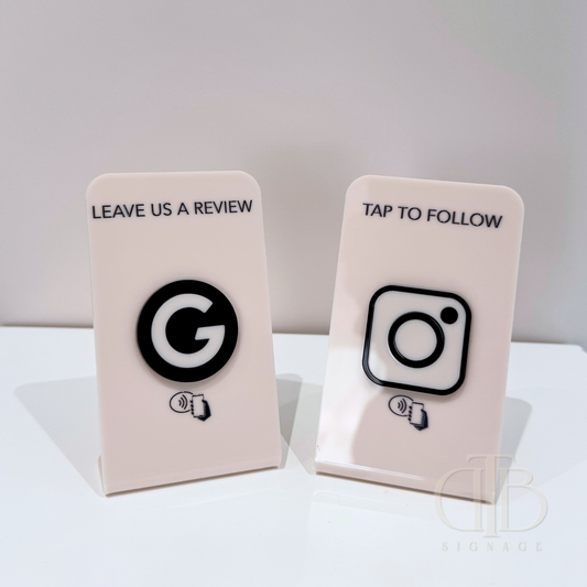 NFC Stand for Google Review of Social Media