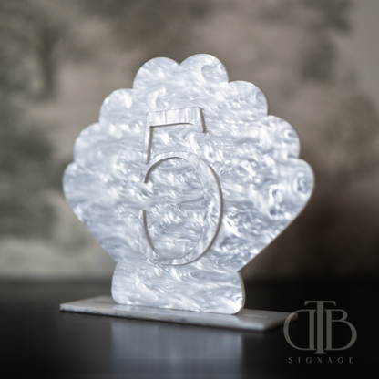 Elegant Acrylic Wedding Table Numbers – Oyster