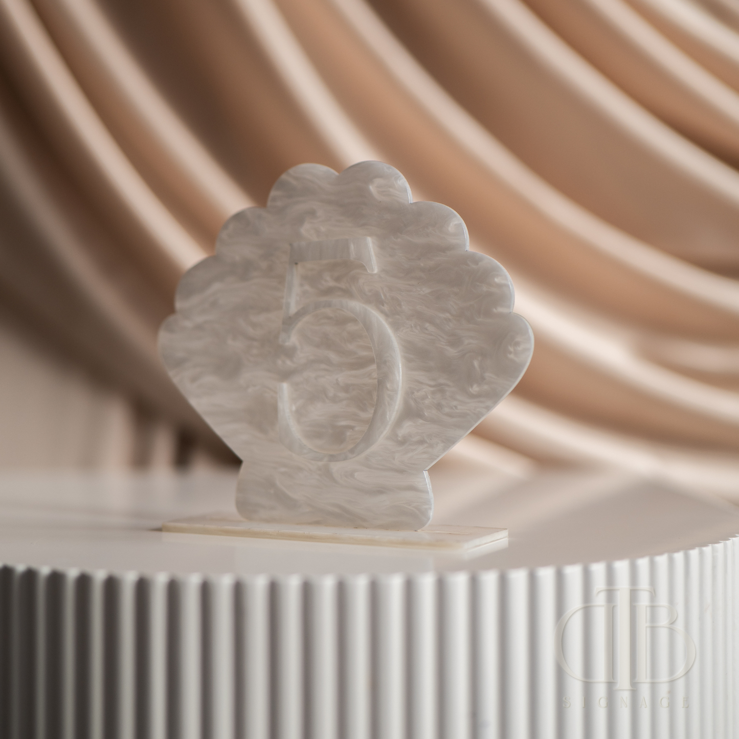 Elegant Acrylic Wedding Table Numbers – Oyster