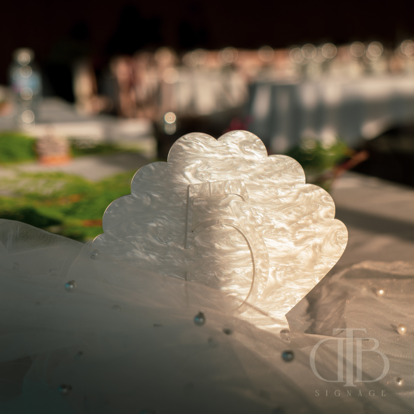 Elegant Acrylic Wedding Table Numbers – Oyster