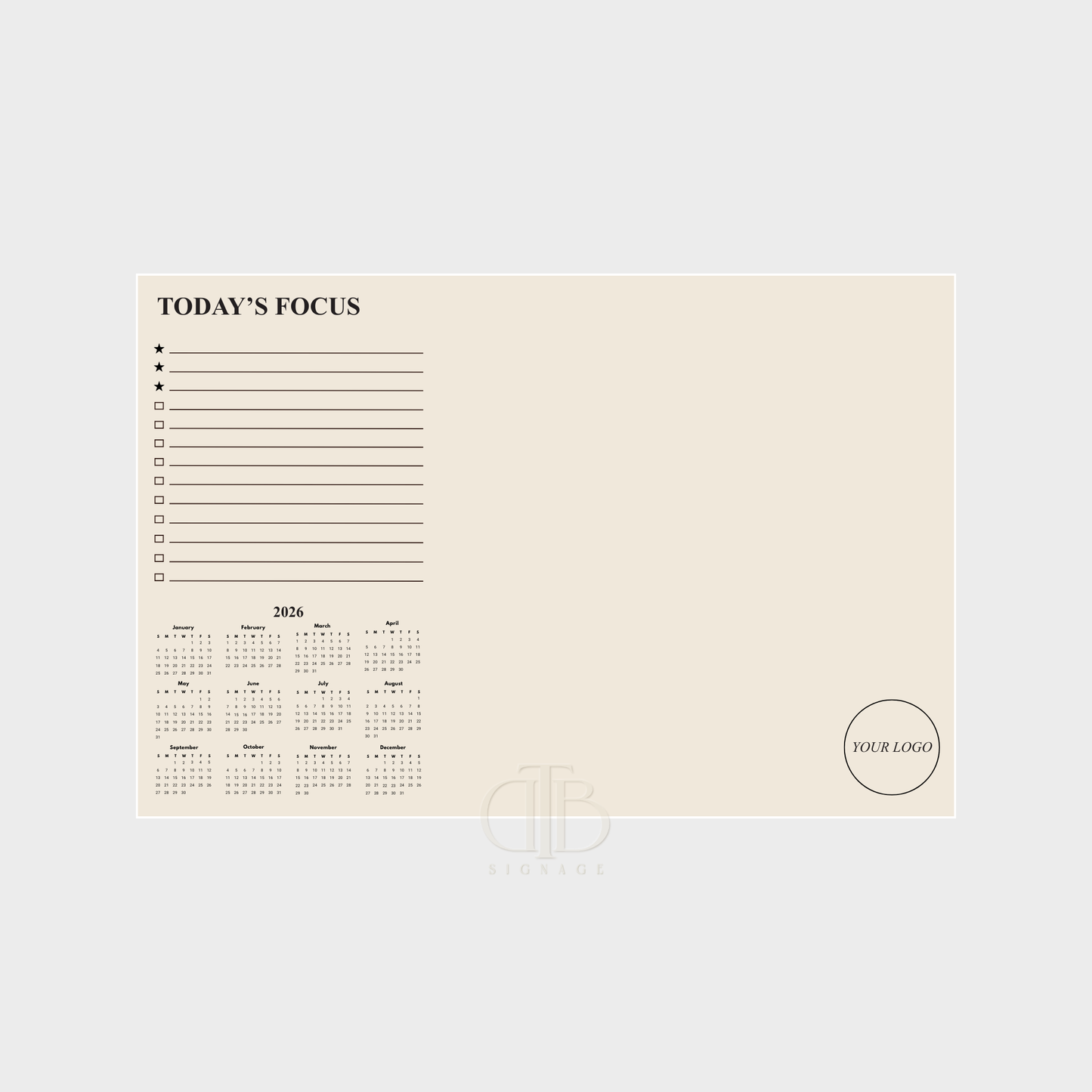 The Focus Board | Personalised Action Board