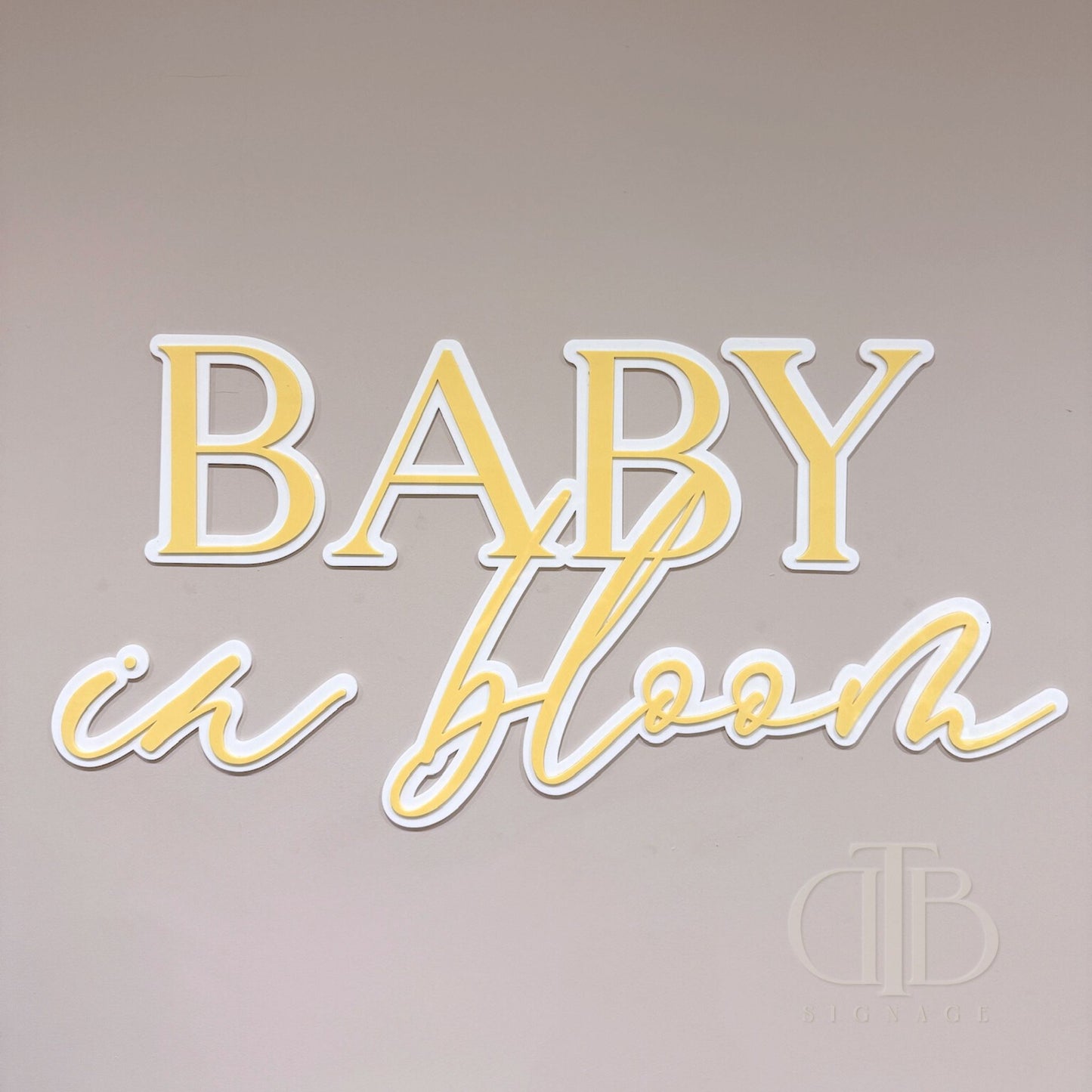 Baby in Bloom | Signage for Baby Shower | Double Layered Acrylic
