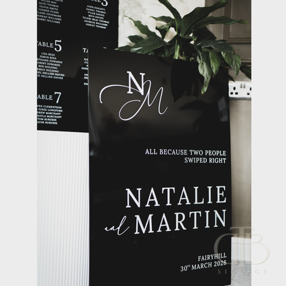 Premium Acrylic Wedding Entrance Welcome Board