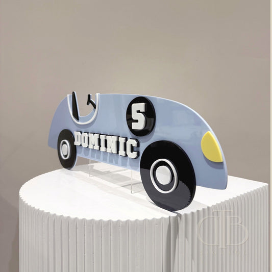 Personalised Acrylic Car Signage | Car Theme Birthday Signage | Nursery Signage
