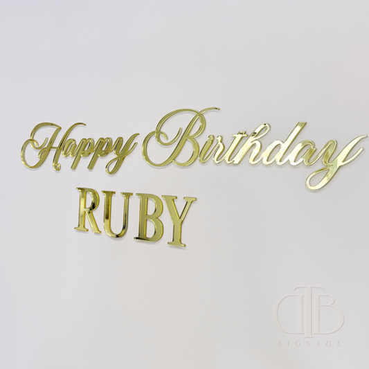 Minimalistic Birthday Signage | Happy Birthday Acrylic Signage | Single Layer Acrylic