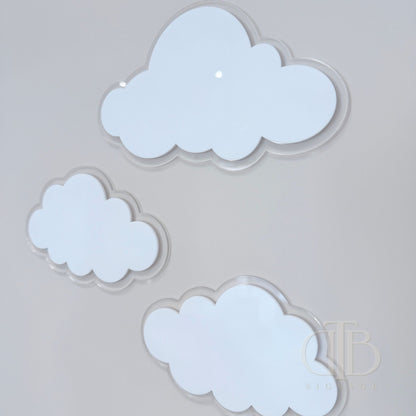 3d Acrylic Cloud Set | Birthday Signage | Baby Shower Signage | Nursery Signage | Double Layer Acrylic