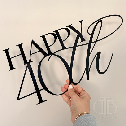 Birthday Milestone Acrylic Signage | Statement Birthday Signage | Single Layer Acrylic