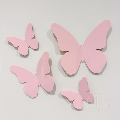 3d Bent Butterfly Set of 4| Birthday Signage | Baby Shower Signage | Nursery Signage