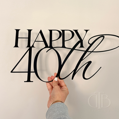 Birthday Milestone Acrylic Signage | Statement Birthday Signage | Single Layer Acrylic