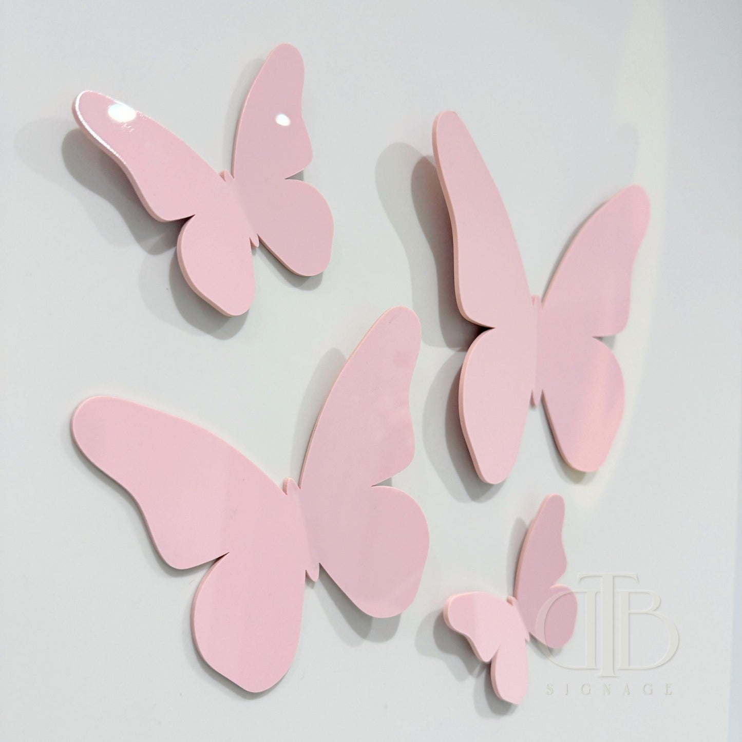 3d Bent Butterfly Set of 4| Birthday Signage | Baby Shower Signage | Nursery Signage