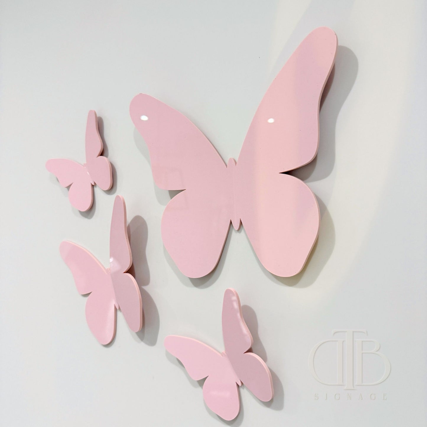 3d Bent Butterfly Set of 4| Birthday Signage | Baby Shower Signage | Nursery Signage