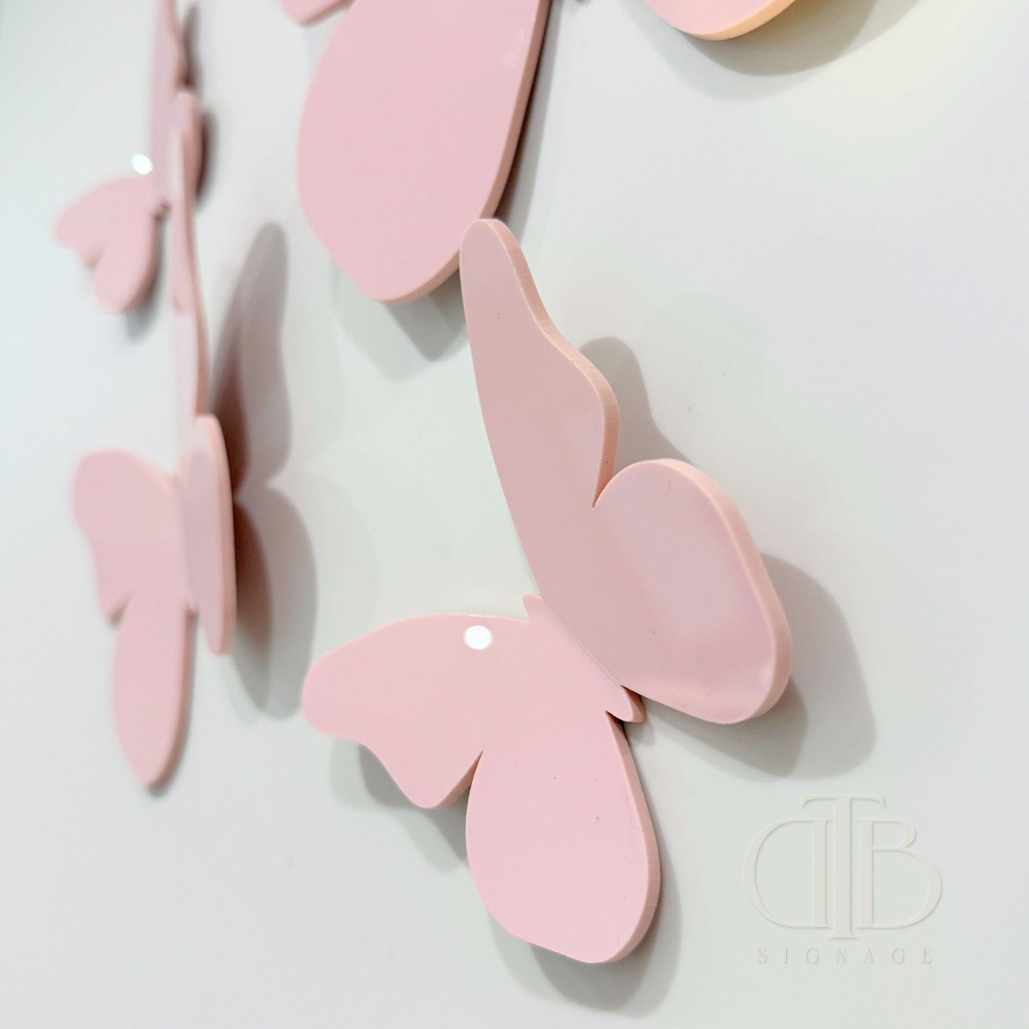 3d Bent Butterfly Set of 4| Birthday Signage | Baby Shower Signage | Nursery Signage