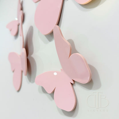 3d Bent Butterfly Set of 4| Birthday Signage | Baby Shower Signage | Nursery Signage