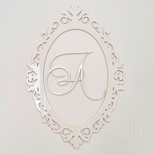 Ornate Frame with Personalised Initial | Acrylic Signages