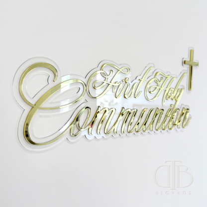 First Holy Communion Acrylic Signage | Double Layer Acrylic