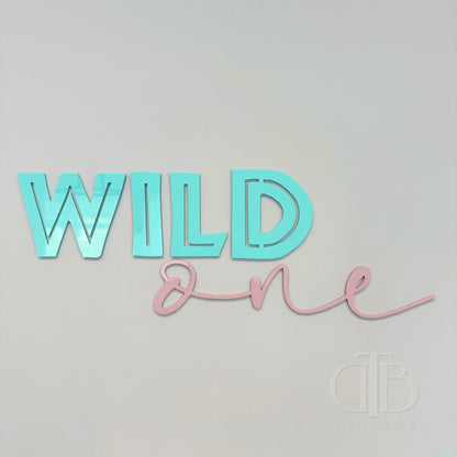 Wild ONE Acrylic Signage | Birthday Signage | Jungle Theme | Single Layer Acrylic