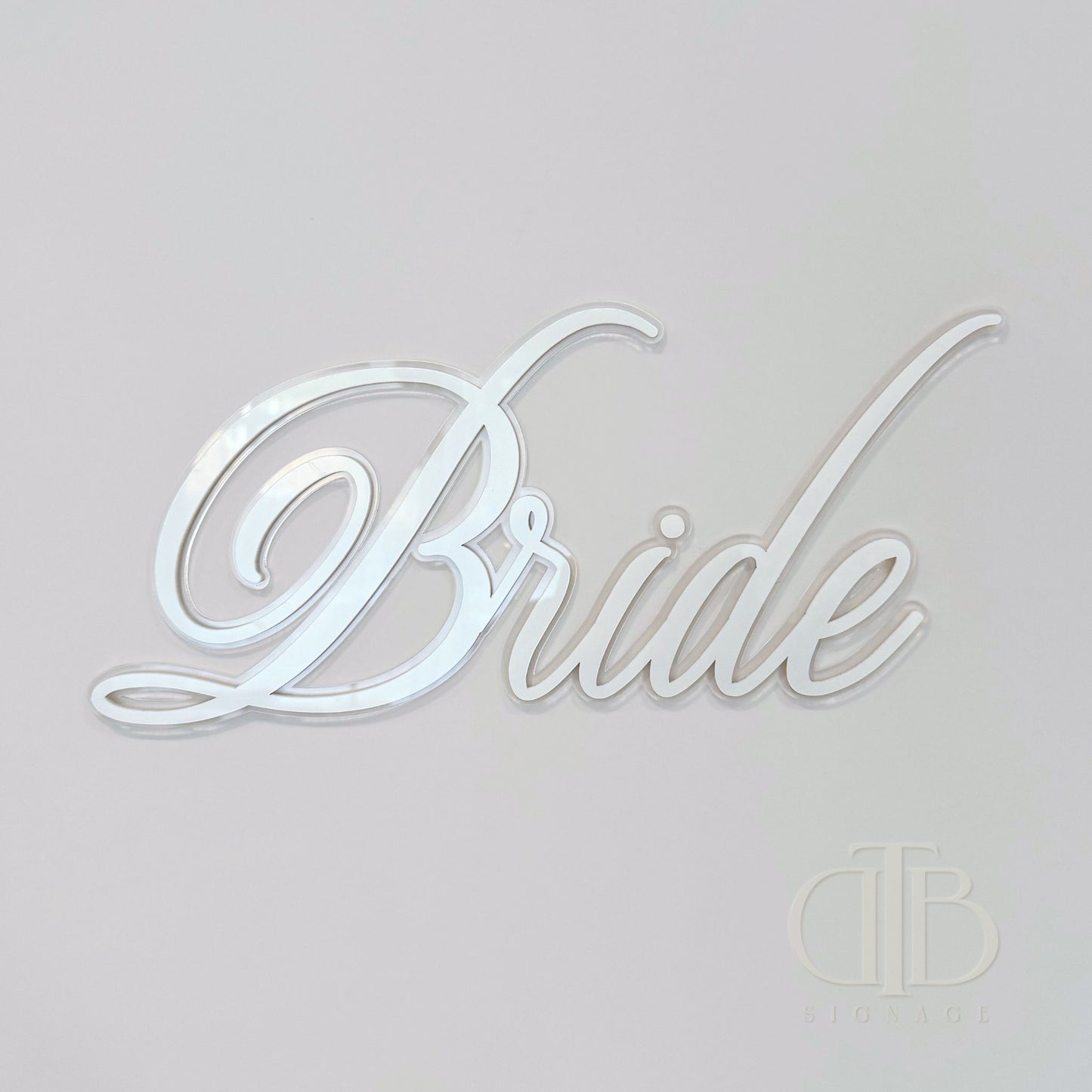 Bride Acrylic Signage | Bridal Shower | Wedding Signage | Pearl Acrylic Limited Edition | Double Layered Acrylic