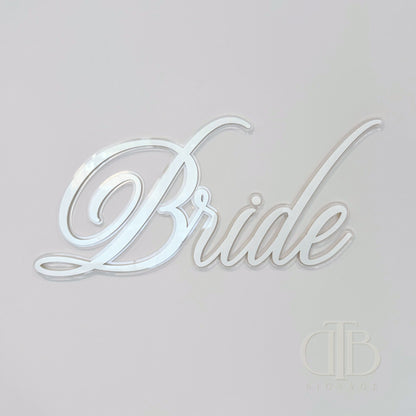 Bride Acrylic Signage | Bridal Shower | Wedding Signage | Pearl Acrylic Limited Edition | Double Layered Acrylic