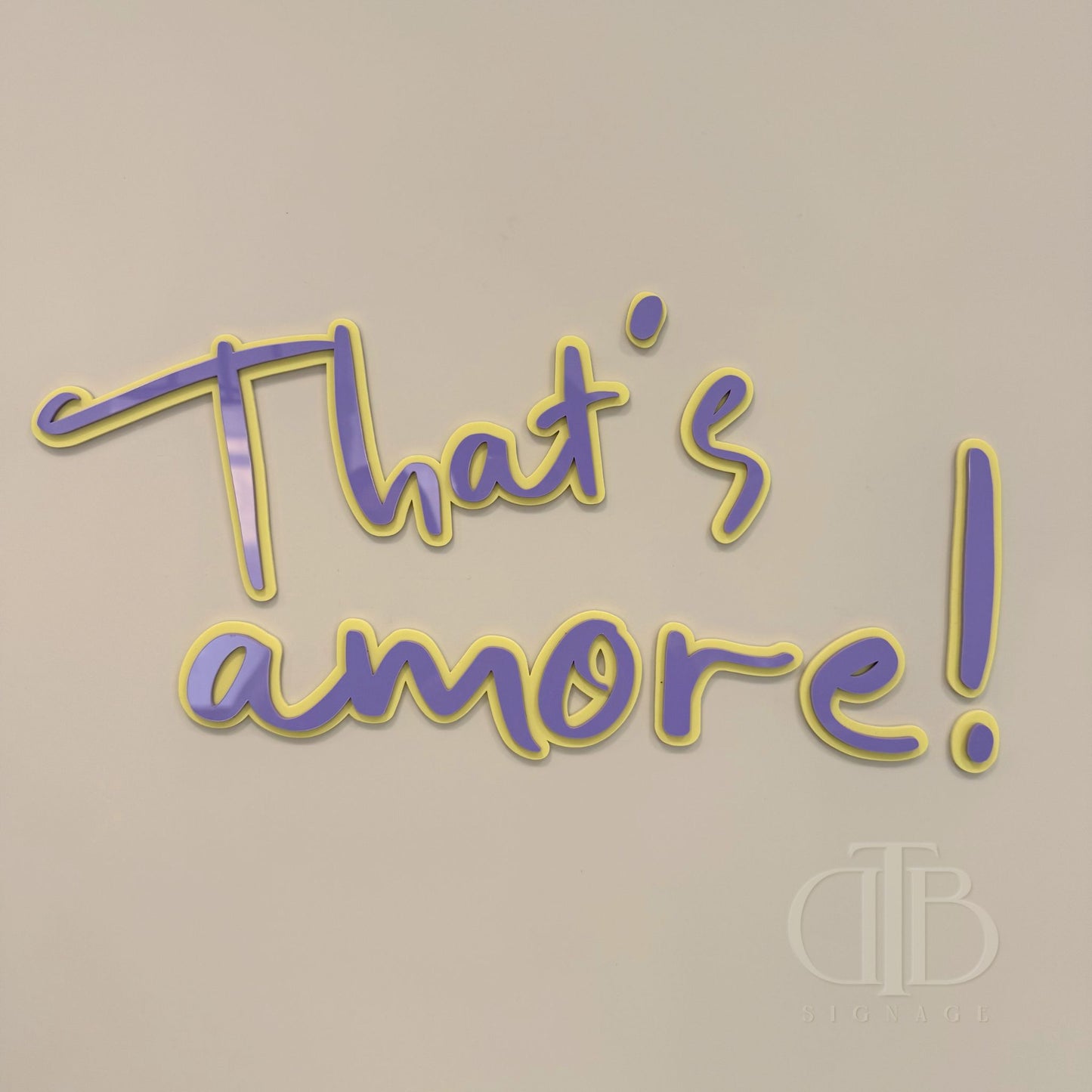 Thats Amore Arylic Signage | Baby Shower Signage | Bridal Shower | Double Layer Acrylic