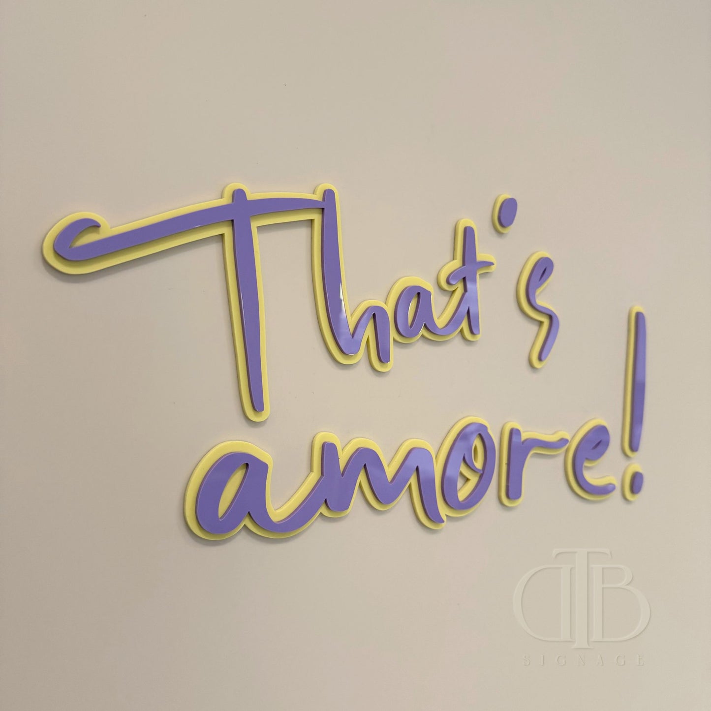 Thats Amore Arylic Signage | Baby Shower Signage | Bridal Shower | Double Layer Acrylic